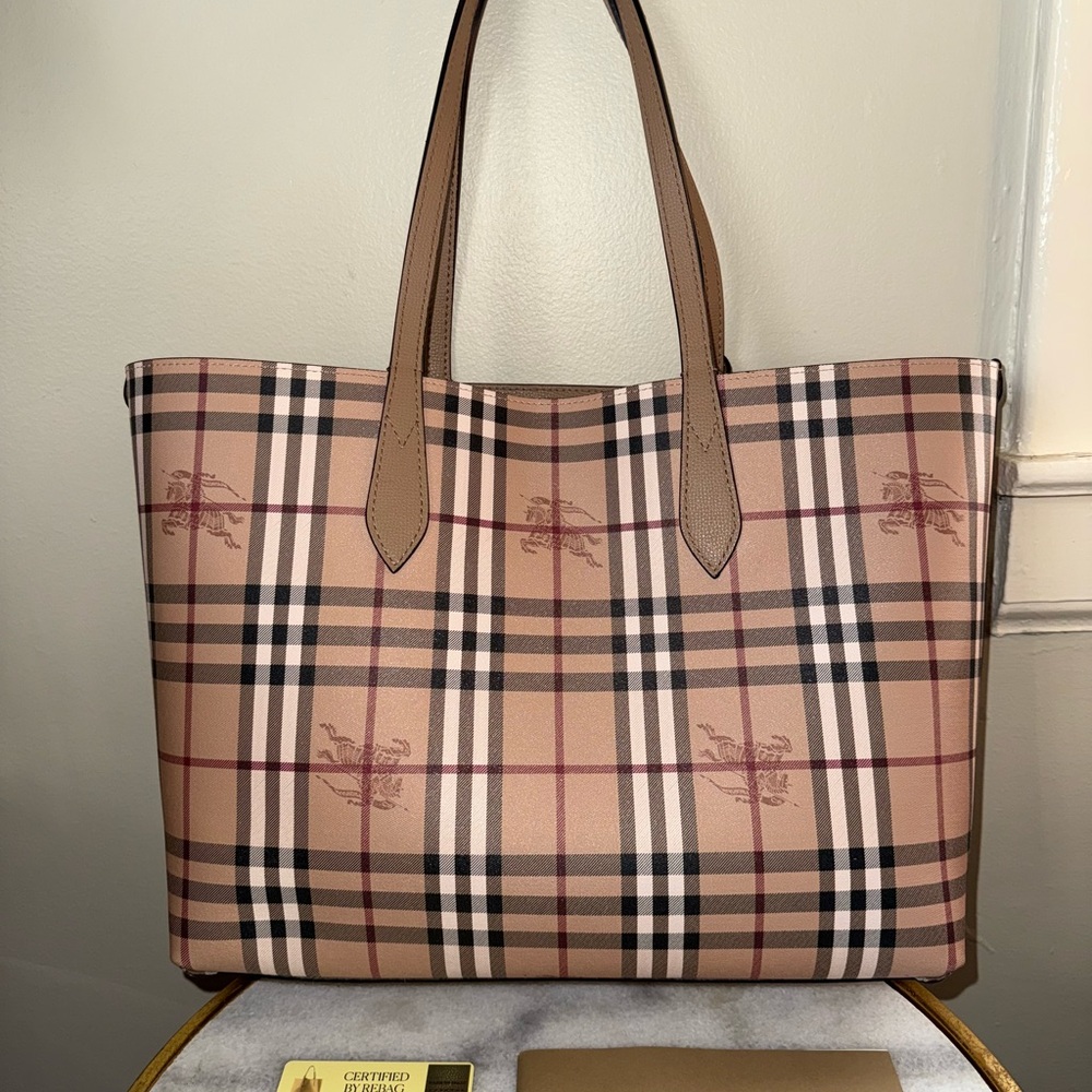 Burberry Tan Checkered Women's Bag